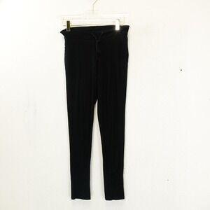 Stretch Performance Sweatpants Womens XS Black Ribbed Drawstring NAKED 26x23.5